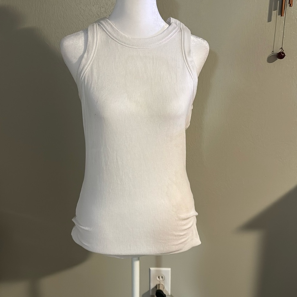 white tank top